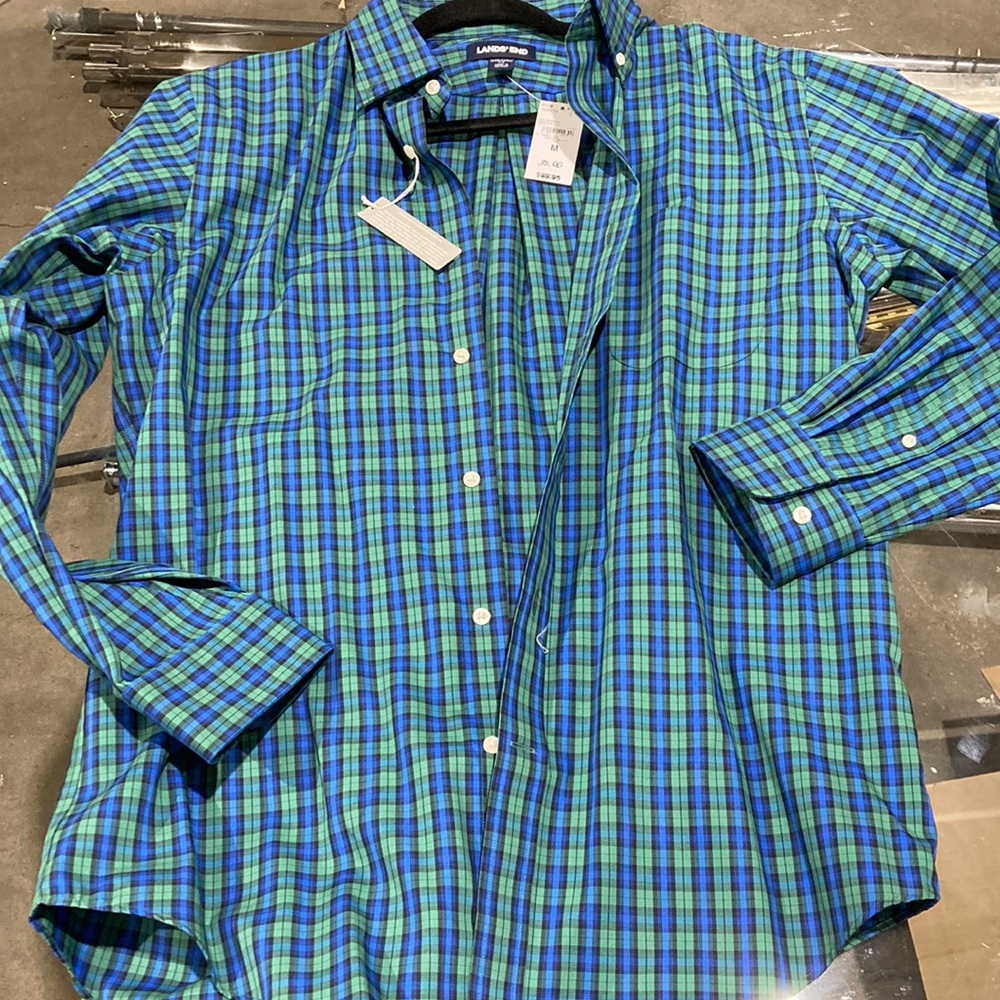 Green/Blue Plaid Shirt